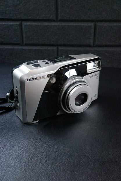 Olympus SuperZoom 115 Vintage 1990's Compact 35mm Film Camera Tested & Working