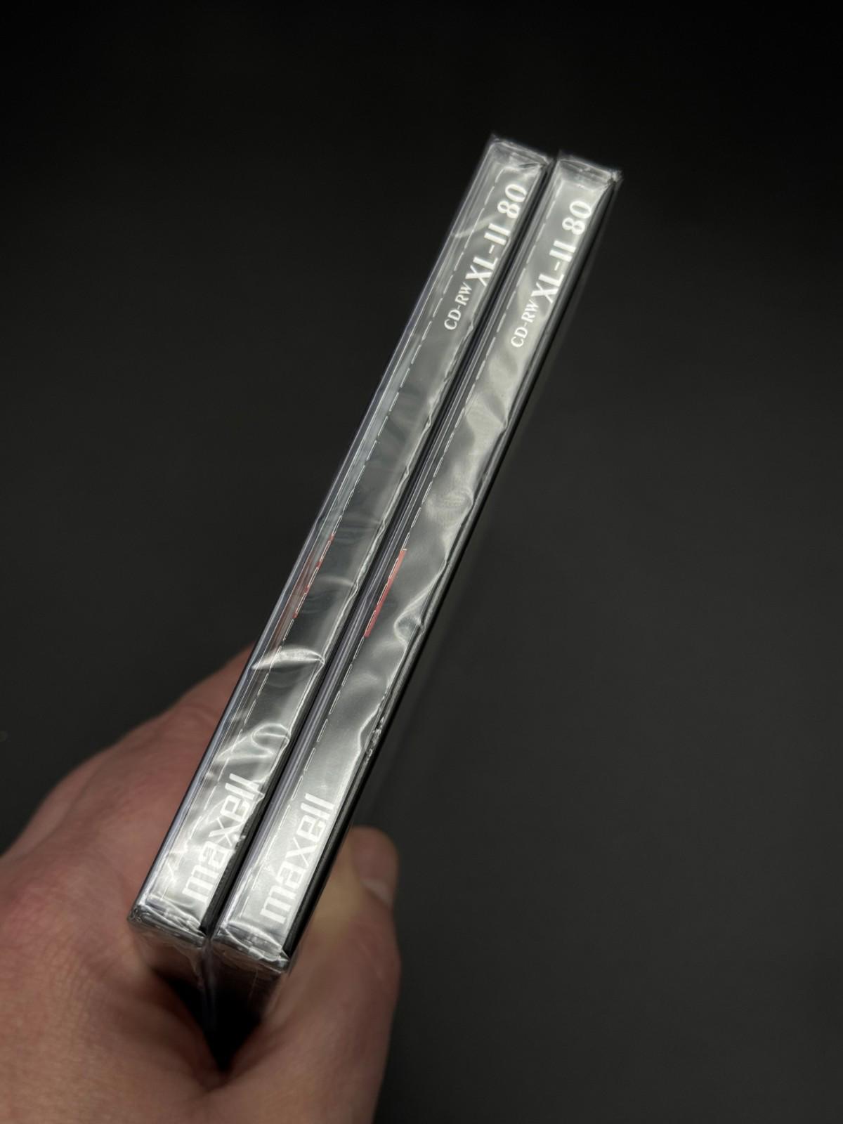 2 Genuine Maxell CD-RW 80 XL-II Rewritable Discs - New & Sealed