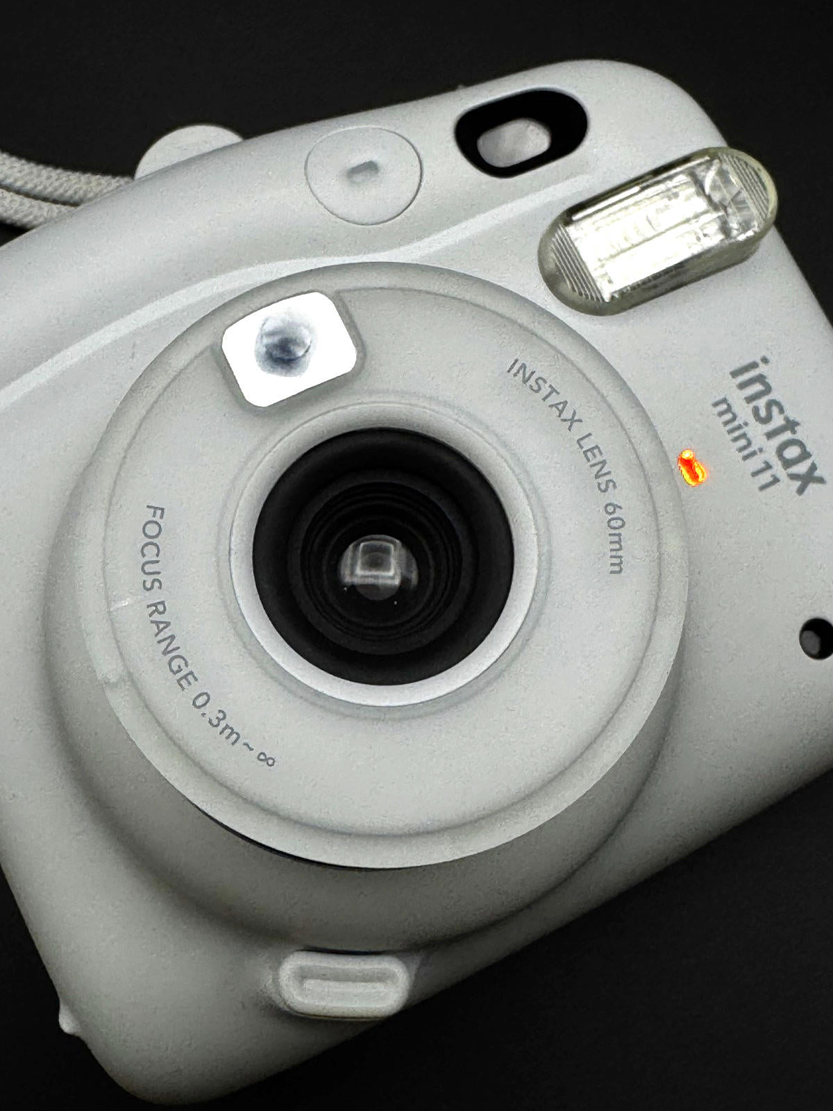 Fujifilm Instax Mini 11 Instant Camera Ice White & Leather Case - Fully Working