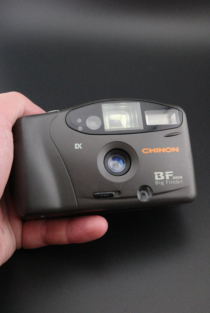 Chinon BF 200DB Big Finder Point + Shoot 35mm Film Camera - Tested & Working