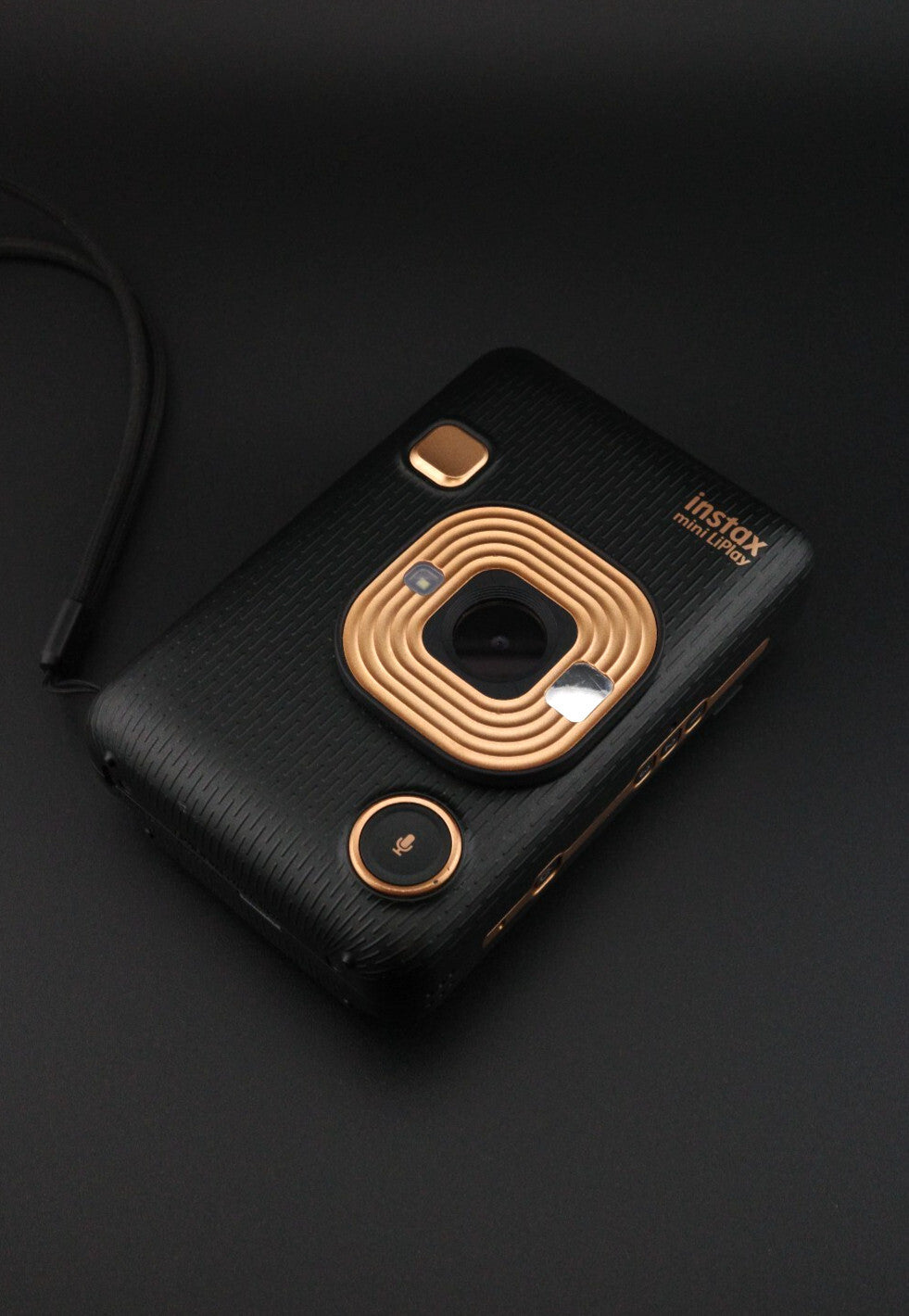 Fujifilm Instax Mini LiPlay Hybrid Instant Camera – Black & Rose Gold + Film