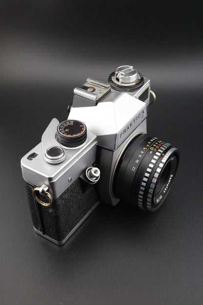 Praktica LB2 35mm SLR + Meyer Domiplan 50mm f2.8 M42 Film Film Tested & Working