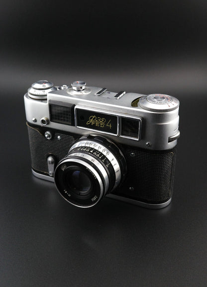 FED 4 Rangefinder 35mm Film Camera 52mm f2.8 Lens Vintage 1970's USSR - Working