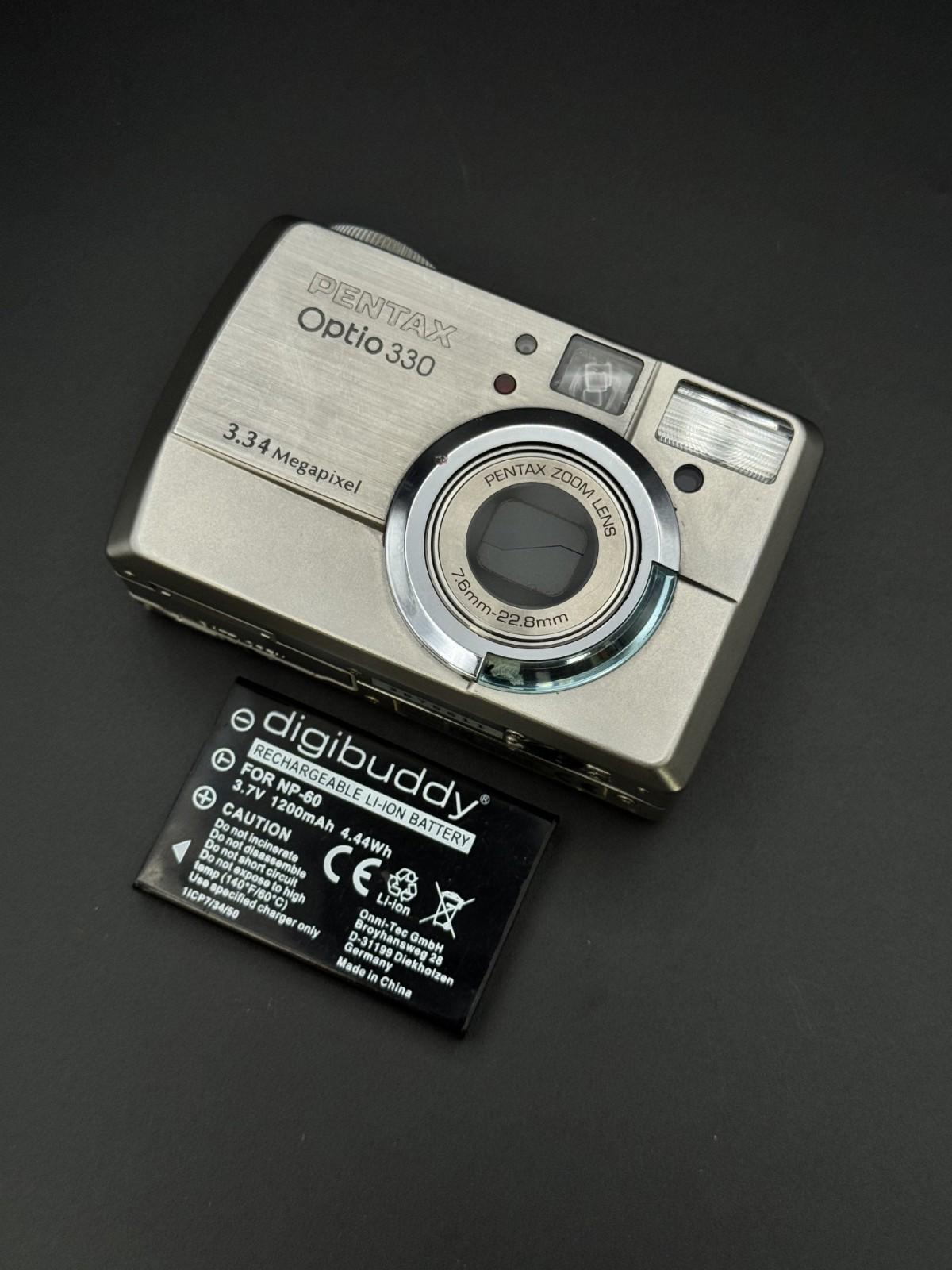 Fully Working Pentax Digital Camera Optio 330 3.2MP + Battery (Read Details)