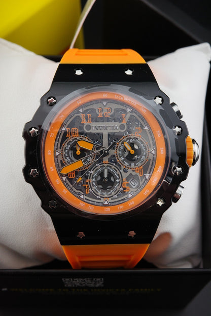 Invicta Racing Vaulthan 69663 Men’s Watch 44mm Black Orange - Brand New & Boxed
