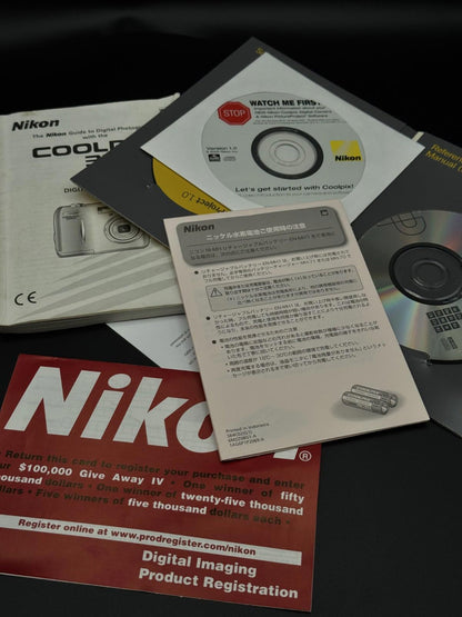Nikon COOLPIX 3200 3.2MP Digital Camera + Box, Case, Card & Batteries - Working