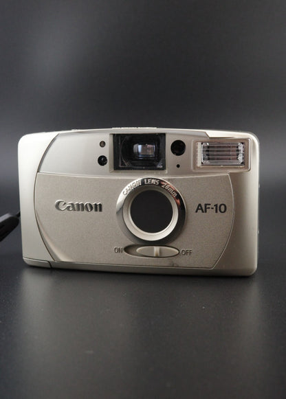 Canon AF-10 35mm Film Camera 26mm Autofocus Point and Shoot - Tested & Working
