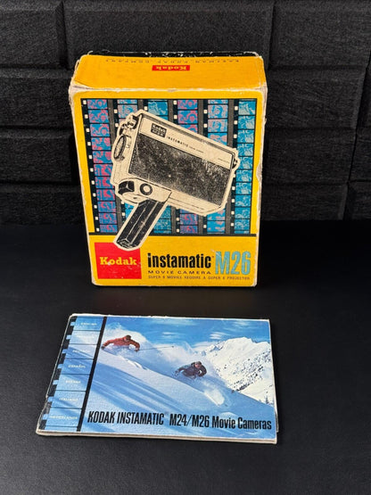 Kodak Instamatic M26 Vintage 1960's Super 8 Film Movie Camera - Boxed & Untested