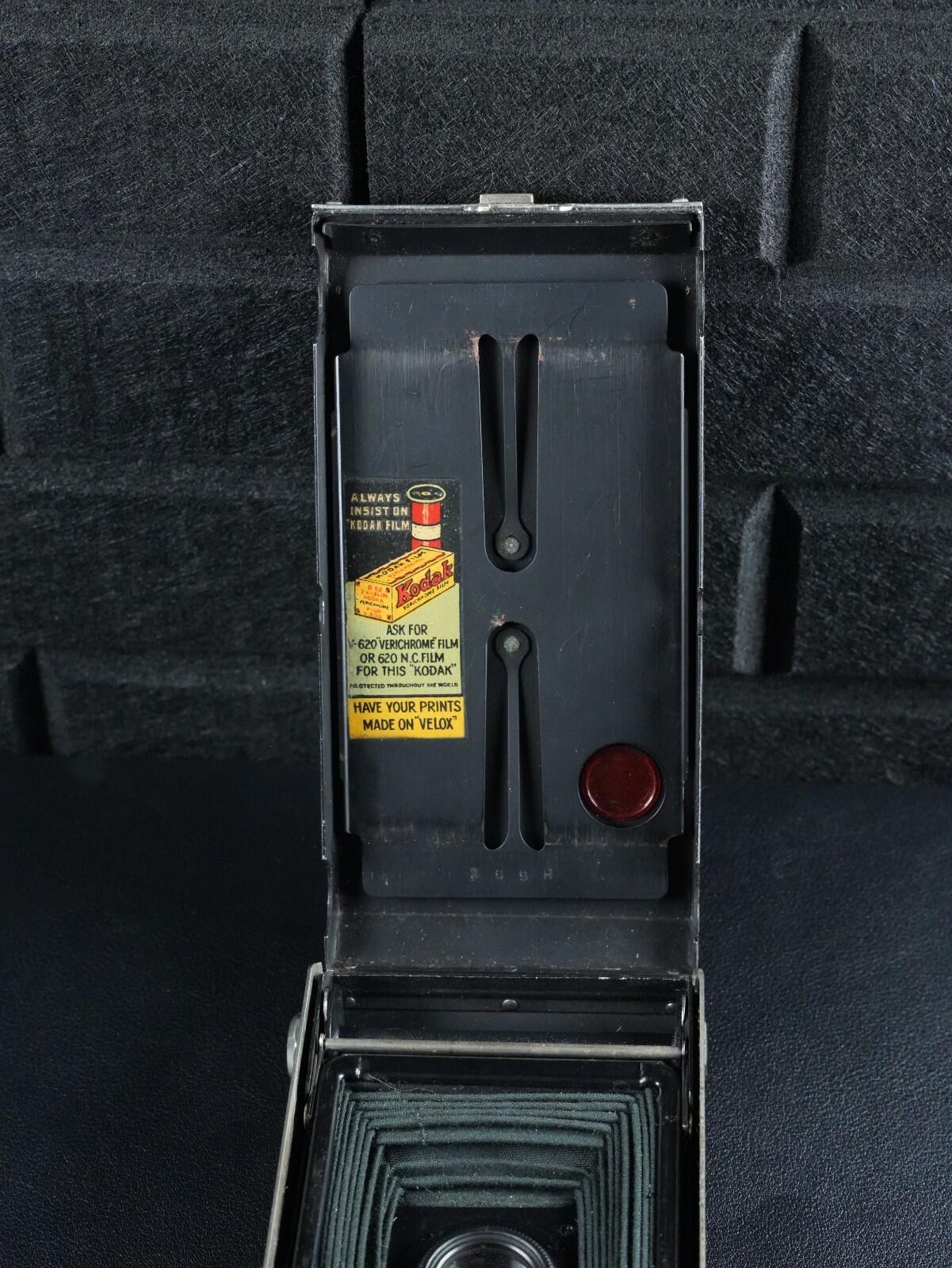 Kodak Folding Brownie Six-20 UK Model Vintage 1930's 620 Film Camera - Working