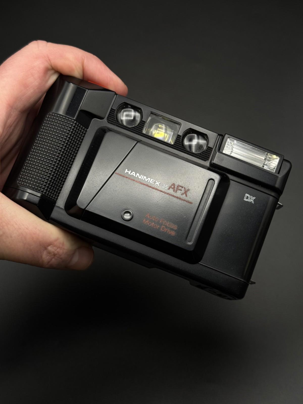 Hanimex Vintage Instant 35mm Film Camera AFX Black & Case  - Tested and Working