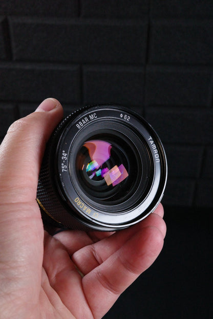 Working Minolta X-300 Vintage 1980's 35mm SLR Film Camera + Tamron 28-70mm Lens