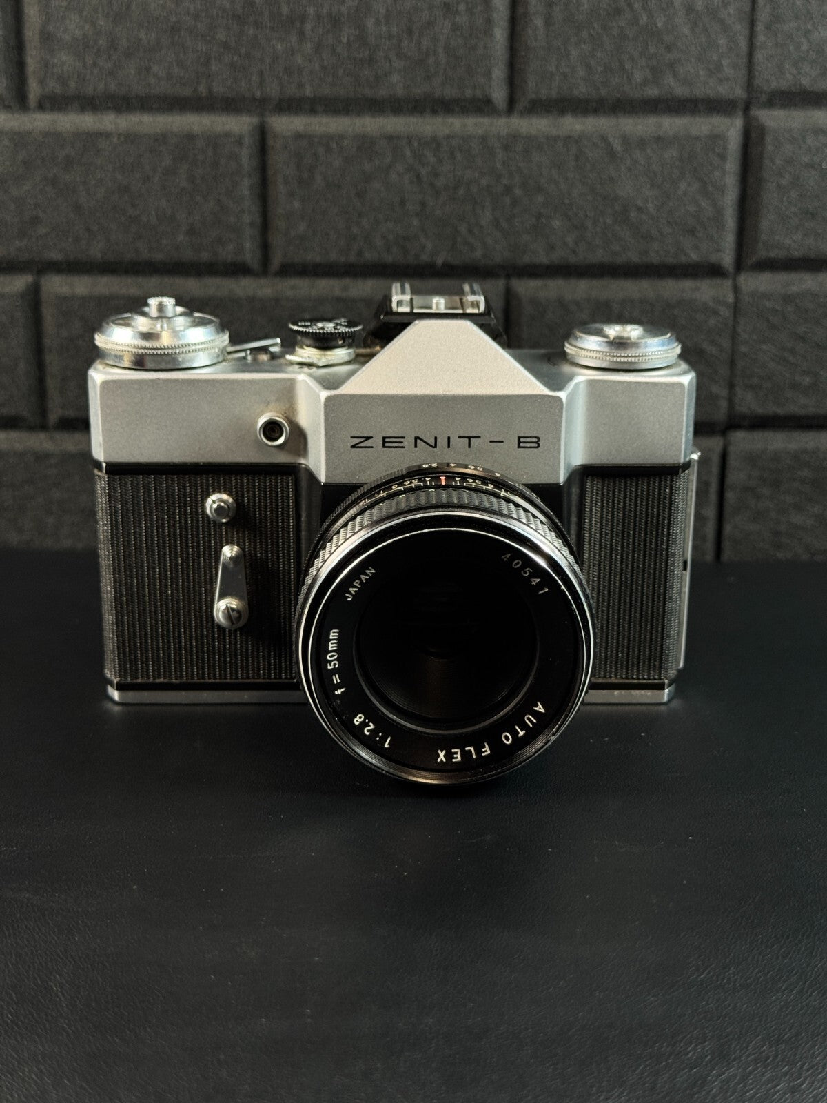 Vintage Zenit-B 35mm SLR Camera + Auto Flex 2.8 50mm Lens - Tested & Working