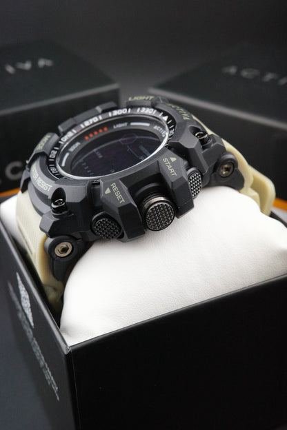 Activa Strike X Invicta ACW8020-002 Men's Digital Watch 56mm Beige - New & Boxed