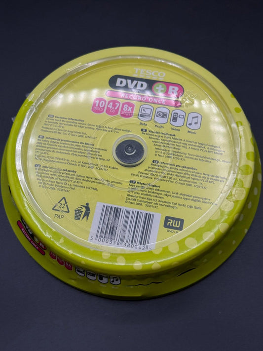 Tesco DVD+R 10 Pack Spindle 4.7GB 16x Speed - New & Sealed