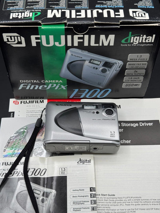 Vintage Y2K Fujifilm Finepix 1300 Digital Camera & Case Boxed  (No Memory Card)