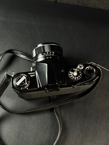 Asahi Pentax Spotmatic SP 35mm SLR Film Camera + Takumar 55mm 1.8 Lens - Working