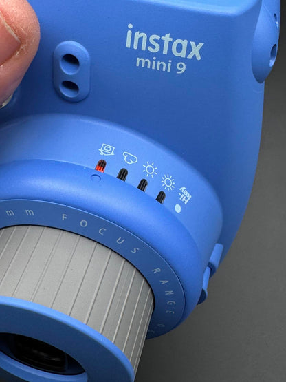 Boxed Fujifilm Instax Mini 9 Instant Camera Cobalt Blue + Film & Batteries