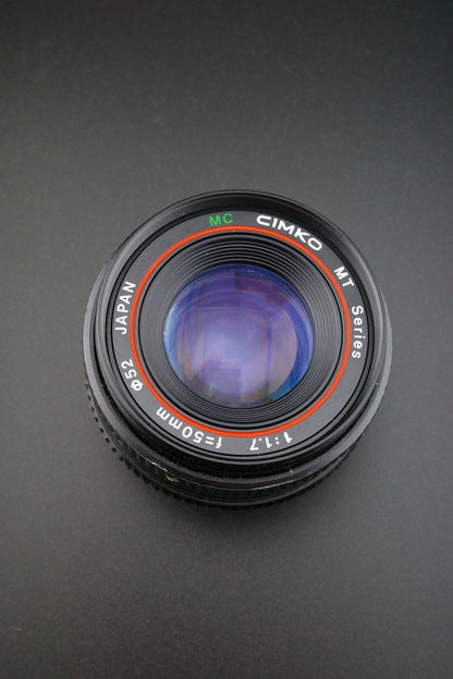 Cimko MT Series 50mm f1.7 MC Lens Pentax K PK Mount Tested Clean Japan