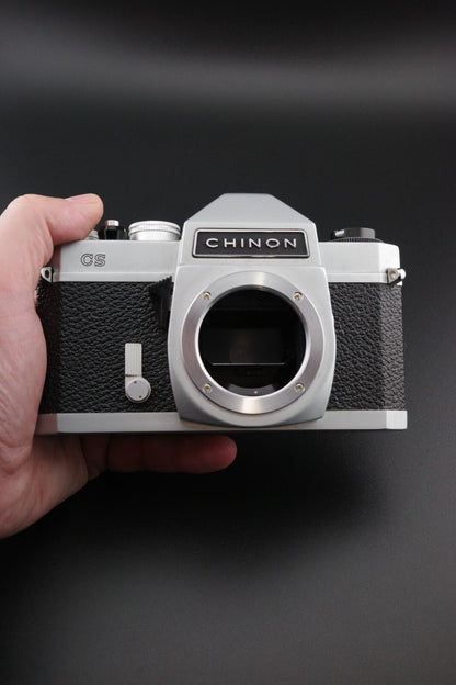 Vintage Chinon CS 35mm Film Camera, Helios Flash & 50mm 2.8 Lens - Fully Working