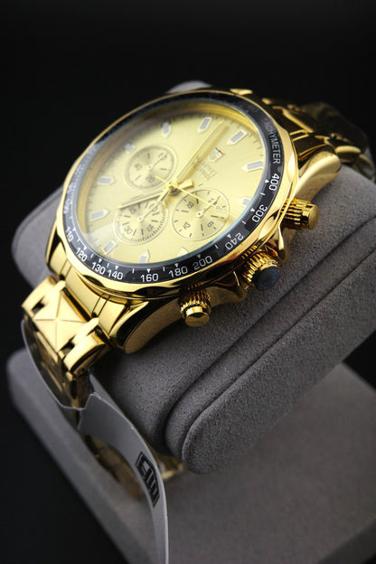 Montres Prestige MPW-0342 Men's Watch 44mm Gold S.Steel Quartz - New & Boxed