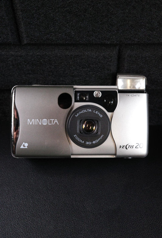 Minolta Vectis 20 Vintage 1990's APS Film Point and Shoot Zoom Camera - Working