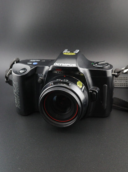 Olympus OM101 Power Focus 35mm SLR Camera + 50mm f/2 Lens Film Tested &  Working