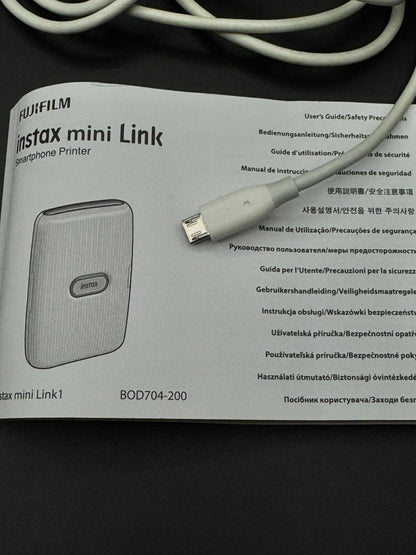 Instax Mini Link White Smartphone Printer - Boxed & Film & Case - Fully Working