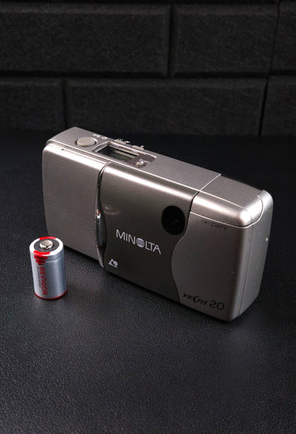 Minolta Vectis 20 Vintage 1990's APS Film Point and Shoot Zoom Camera - Working