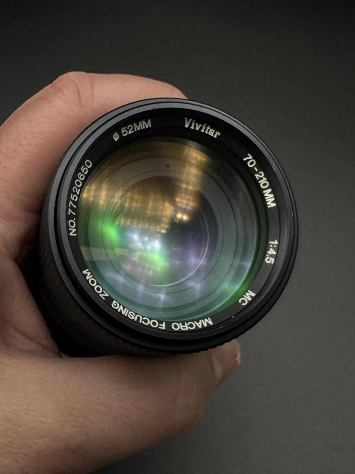 Vivitar 70-210mm f/4.5-5.6 MC Vintage Macro Focusing Zoom Lens Pentax PK Mount