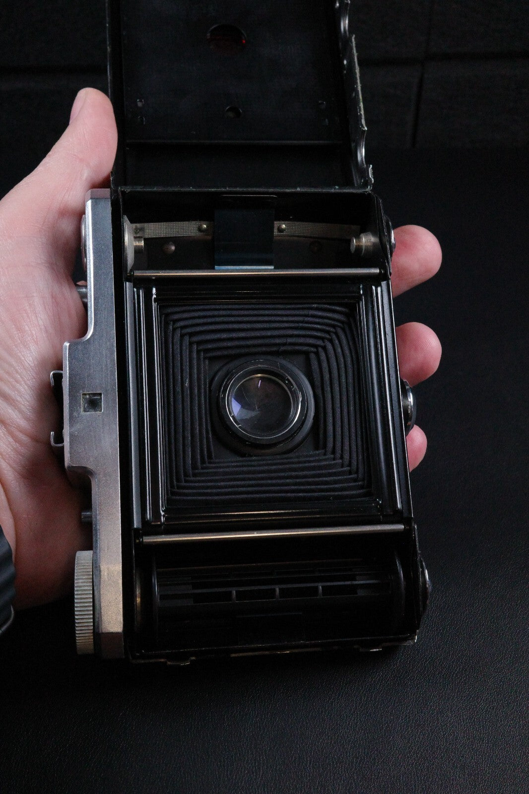 Zeiss Ikon Nettar 517/16 Vintage 1950's 120 Film Camera - Working - Heavy Fungus On Lens