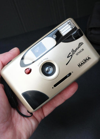 Halina Silhouette Sensor 35mm Film Camera Point & Shoot + Case - Fully Working