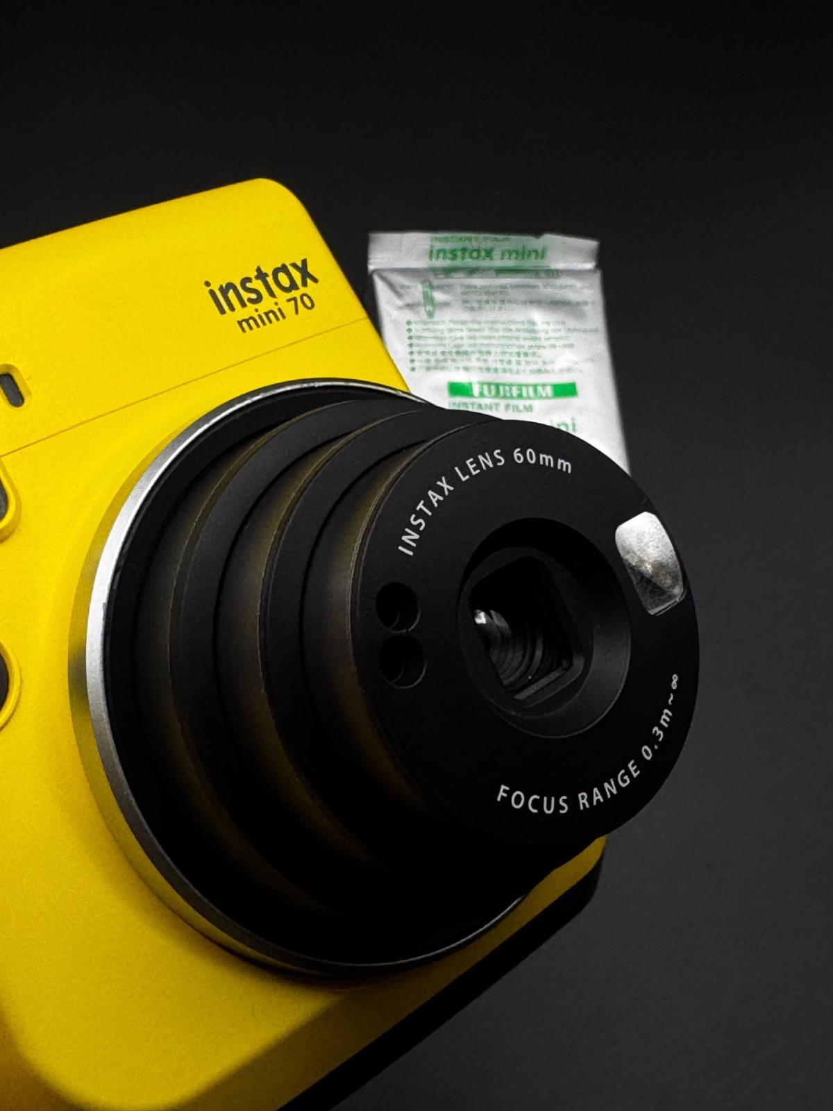 Fujifilm Instax Mini 70 Yellow Instant Film Camera + Film & Batteries - Working