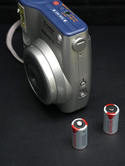 Fujifilm Instax Mini 10 Silver Instant Film Camera + Batteries Tested & Working
