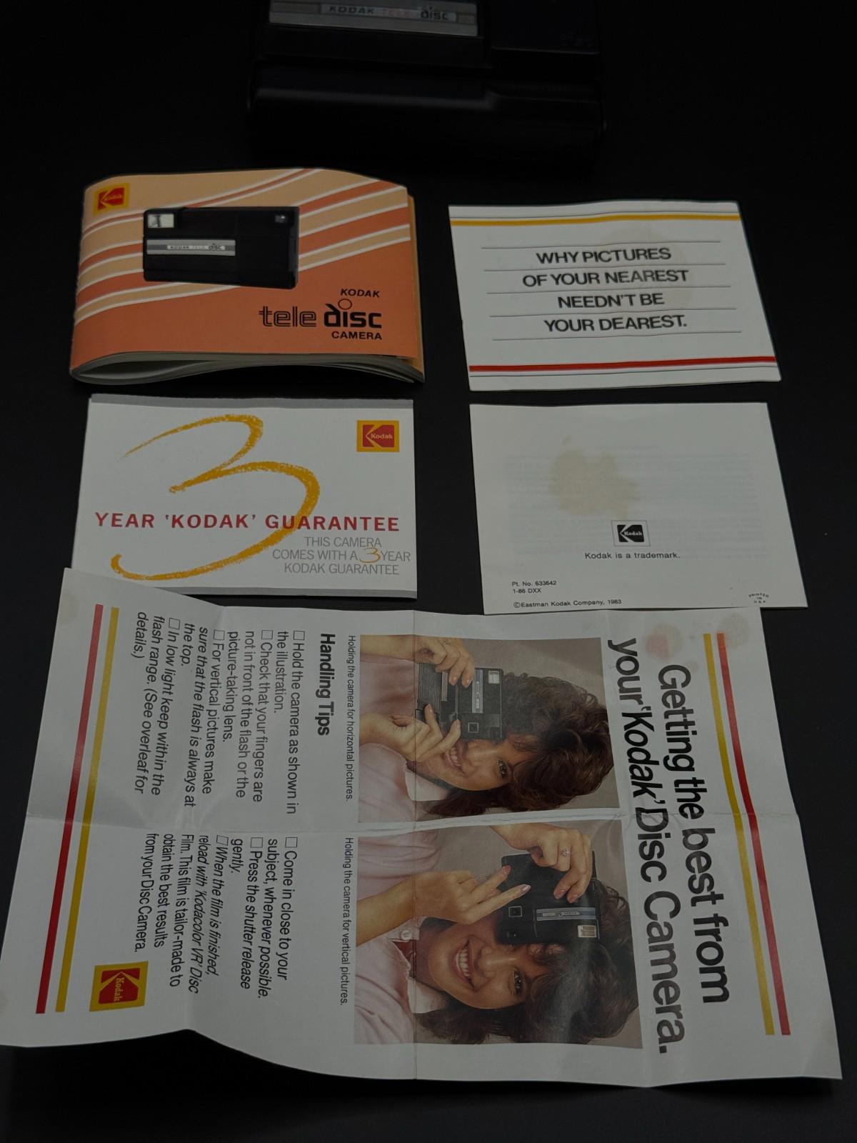 Vintage 1980's Kodak Tele Disc Camera - Boxed & Fully Working With Instructions