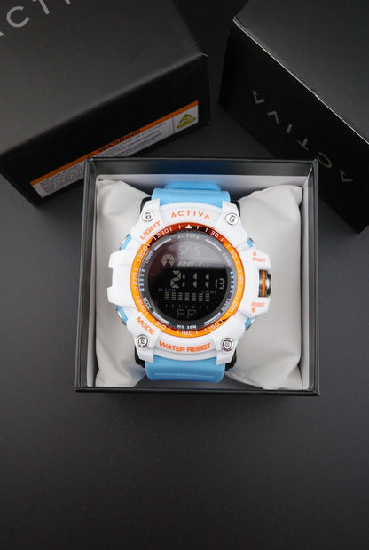 Activa x Invicta Mens Digital Watch 56mm Light Blue - Brand New & Boxed