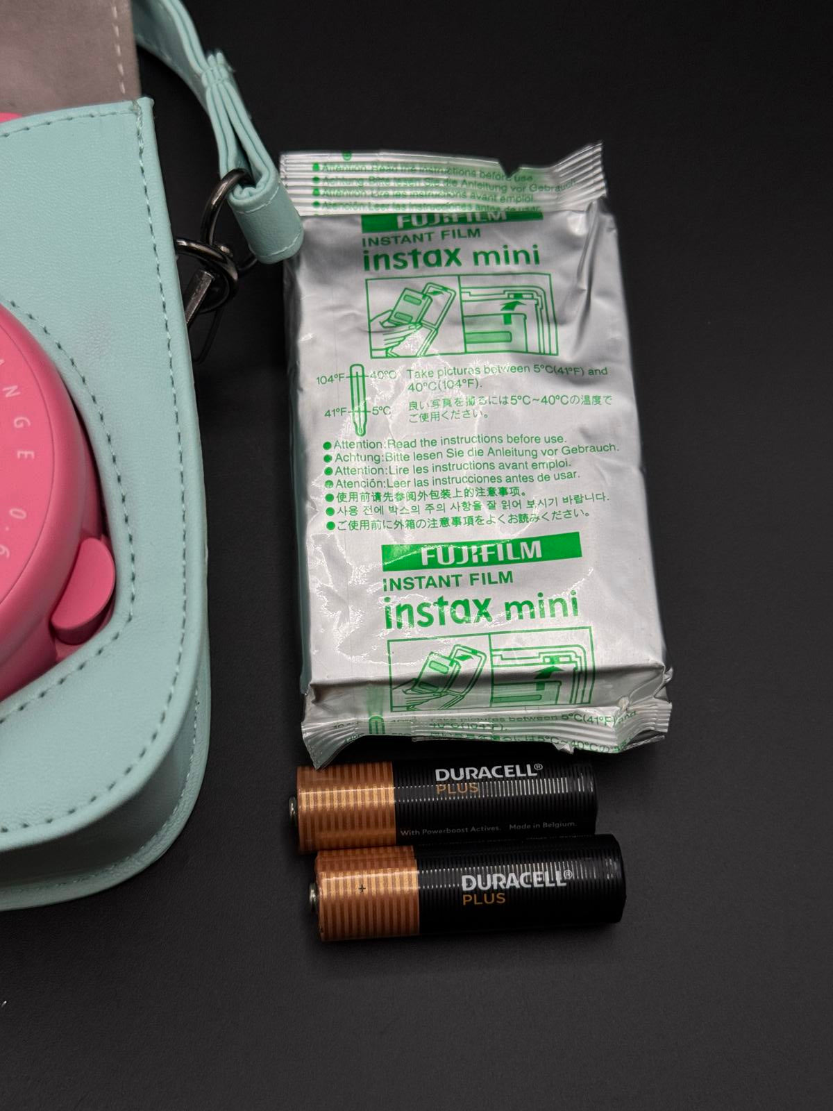 Fujifilm Instax Mini 9 Flamingo Pink Instant Camera + Film & Case - Working