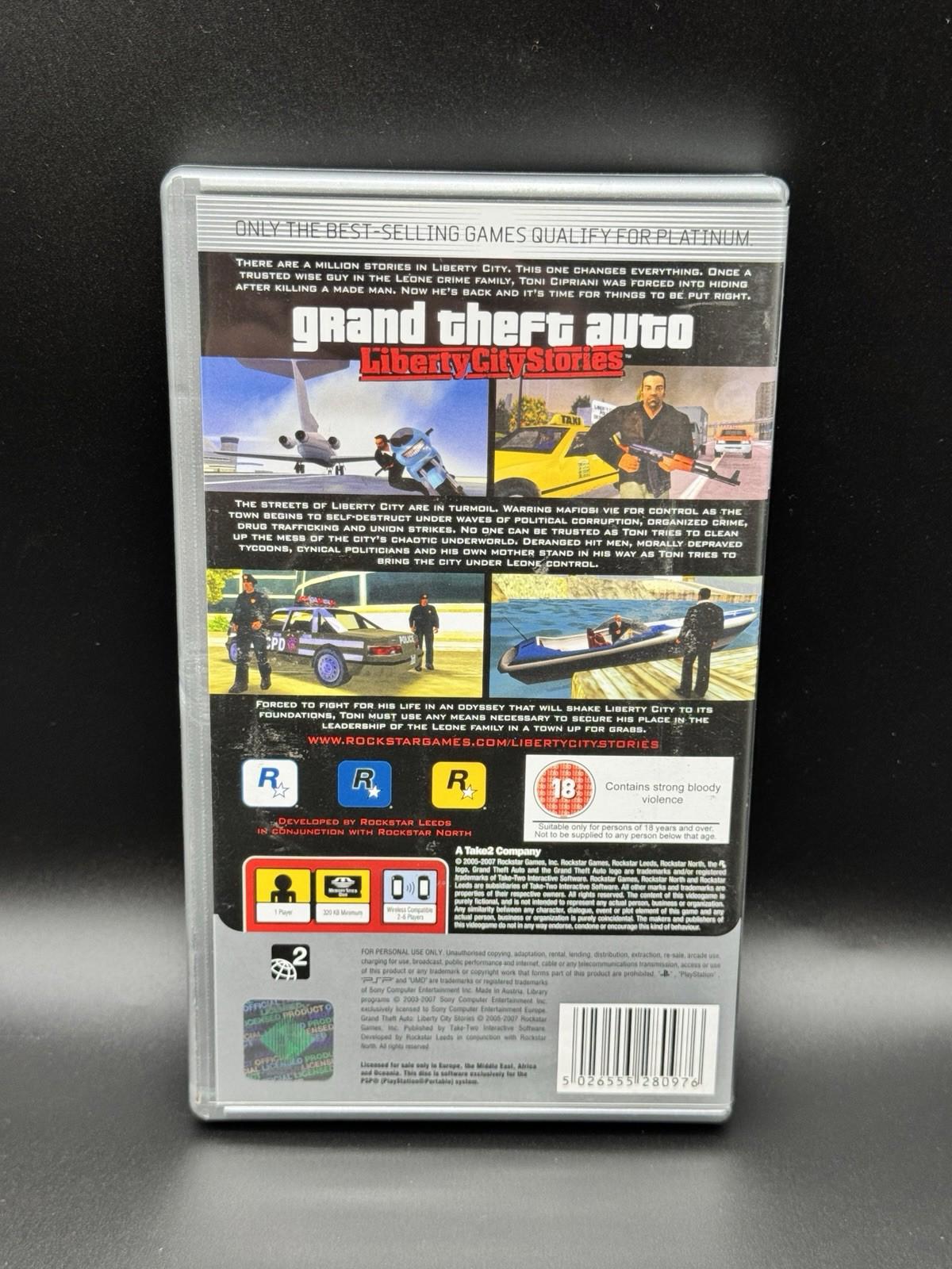 Grand Theft Auto: Liberty City Stories (Sony PSP, 2005) Video game & Manual