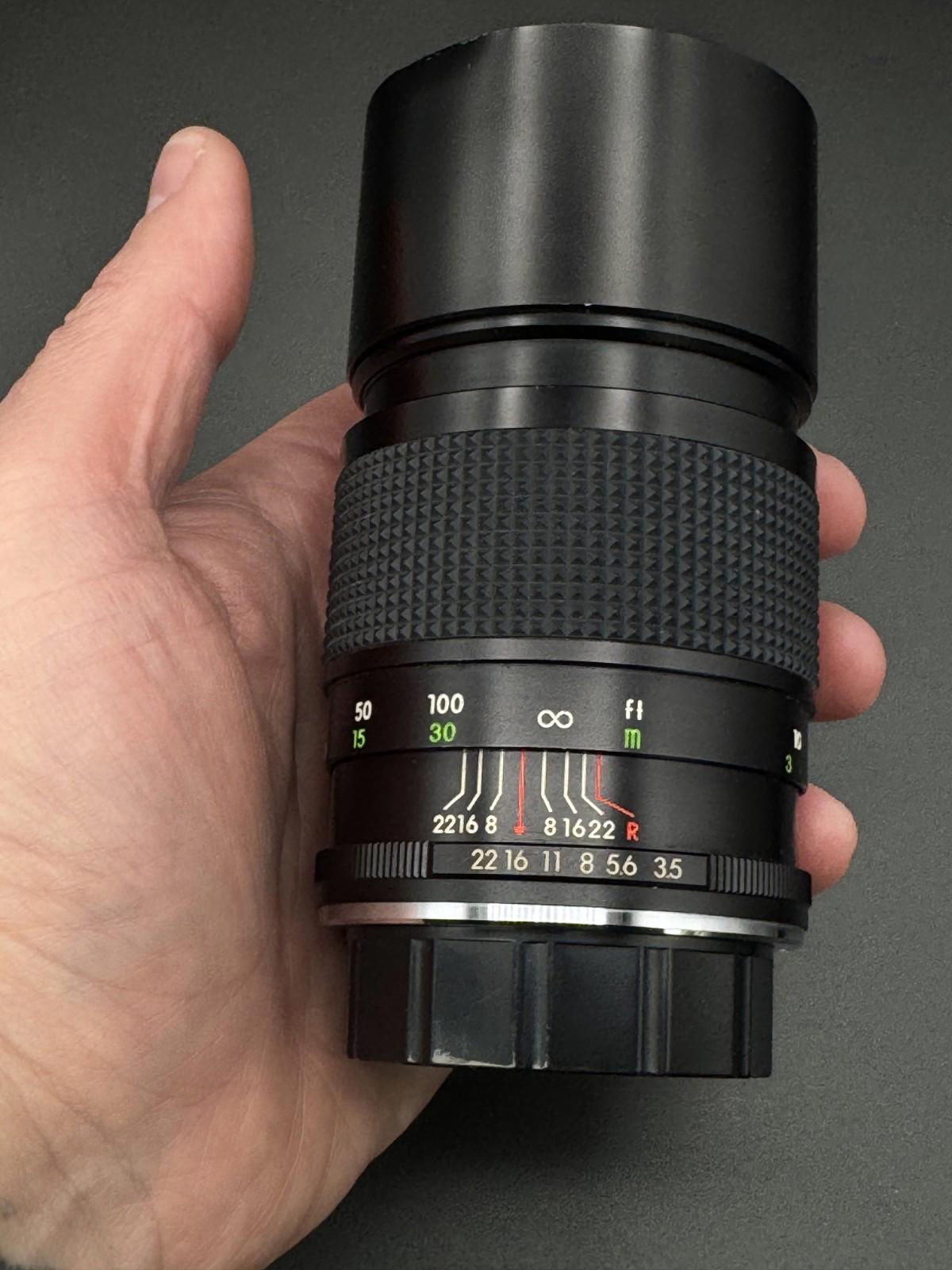 Topman MC 200mm F3.5 Prime Lens Pentax K Mount & Case - Excellent Condition