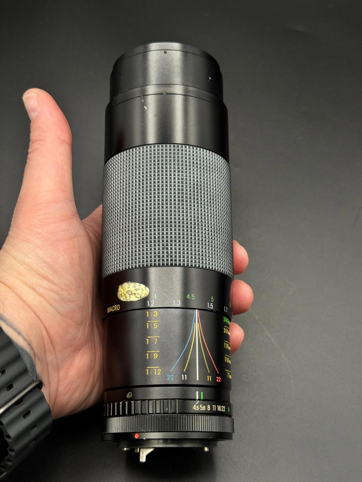 Miranda 75-300mm f4.5-5.6 Macro Zoom Lens Canon FD Mount - Read Details (C14)