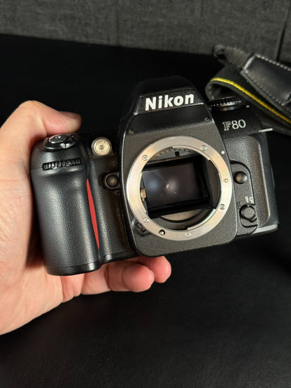 Nikon F80 35mm SLR Film Camera + Nikkor 28-100mm Lens - Film Tested & Working