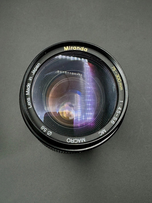 Miranda 75-300mm f4.5-5.6 Macro Zoom Lens Canon FD Mount - Read Details (C14)