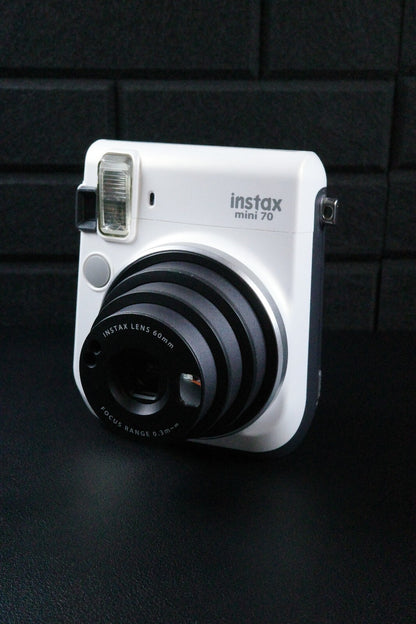 Fujifilm Instax Mini 70 White Instant Film Camera + Film & Batteries  - Working