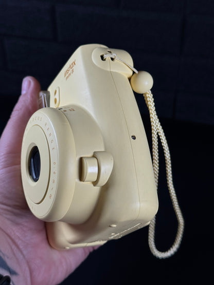 Fujifilm Instax Mini 8 Yellow Instant Camera & Batteries - Tested & Working