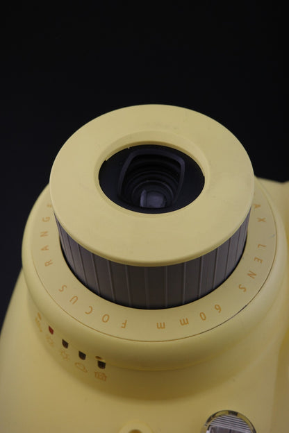 Fujifilm Instax Mini 8 Yellow Instant Camera & New Batteries - Works Perfectly