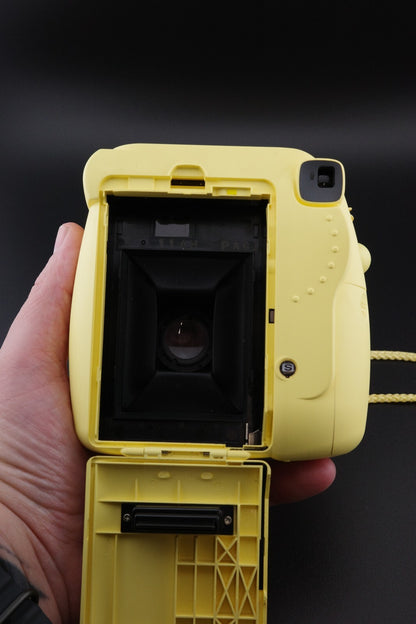 Fujifilm Instax Mini 8 Yellow Instant Camera & New Batteries - Works Perfectly