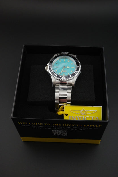 Invicta Pro Diver Aurenova 50852 Men's 40mm Steel Quartz Watch Blue Dial Boxed