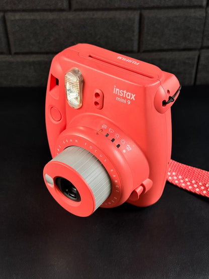 Fujifilm Instax Mini 9 Flamingo Pink Instant Polaroid Camera - Tested & Working
