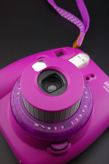 Fujifilm Instax Mini 9 LTD ED Purple Instant Camera + Batteries Tested & Working