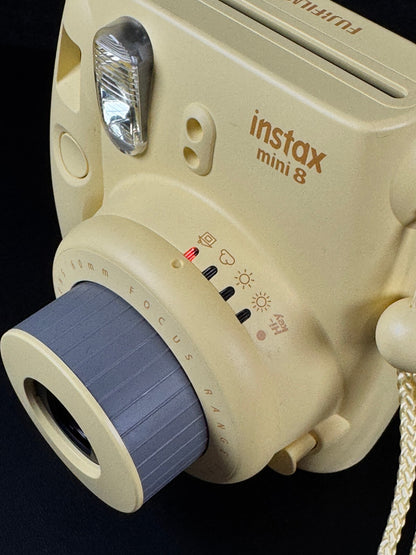 Fujifilm Instax Mini 8 Yellow Instant Camera & Batteries - Tested & Working