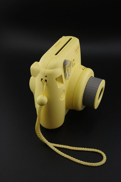 Fujifilm Instax Mini 8 Yellow Instant Camera & New Batteries - Works Perfectly
